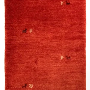 Gabbeh-teppe - persisk - 147 x 76 cm - rød