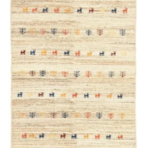 Gabbeh-teppe - persisk - 182 x 110 cm - beige