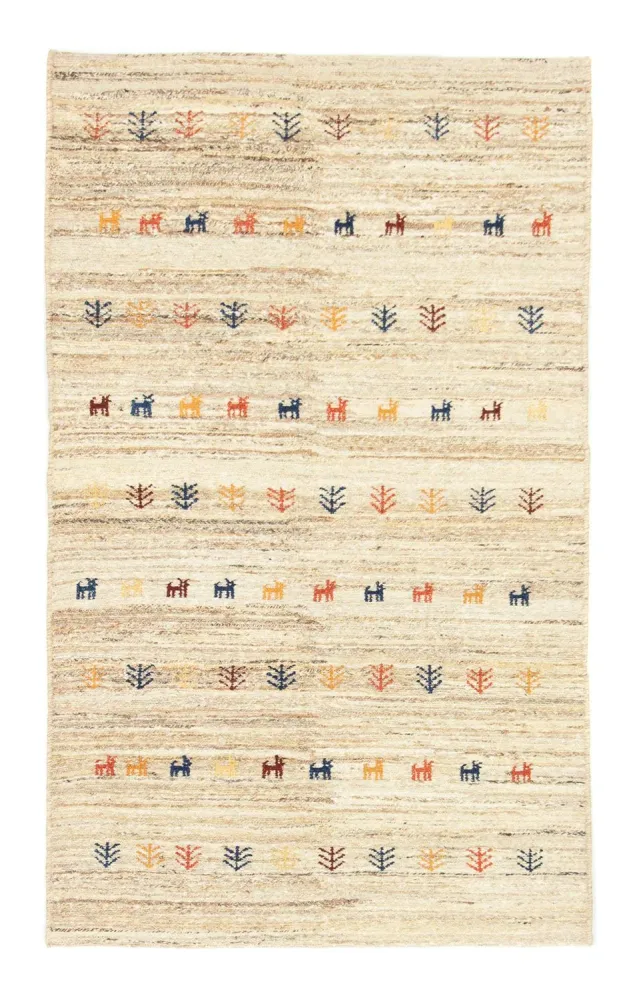 Gabbeh-teppe - persisk - 182 x 110 cm - beige