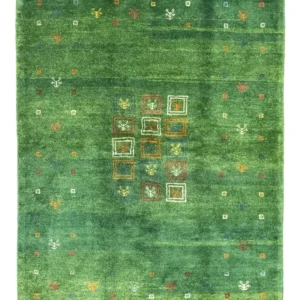 Gabbeh-teppe - persisk - 189 x 155 cm - grønn