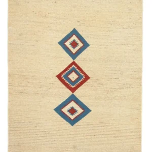 Gabbeh-teppe - persisk - 190 x 148 cm - beige