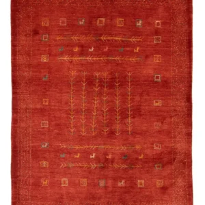 Gabbeh-teppe - persisk - 190 x 150 cm - rød