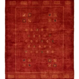 Gabbeh-teppe - persisk - 190 x 163 cm - rød