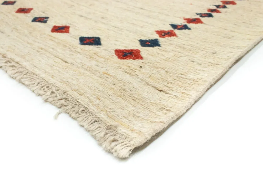 Gabbeh-teppe - persisk - 192 x 148 cm - beige