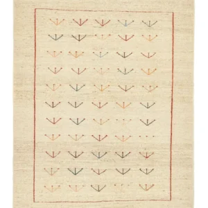 Gabbeh-teppe - persisk - 195 x 144 cm - beige