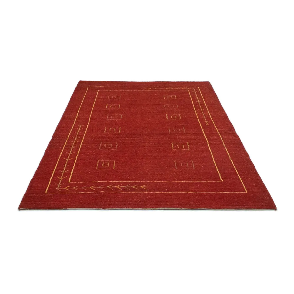 Gabbeh-teppe - persisk - 196 x 143 cm - rød