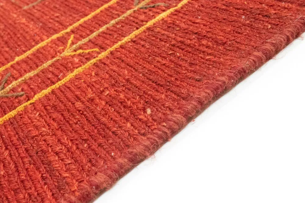 Gabbeh-teppe - persisk - 196 x 146 cm - rød