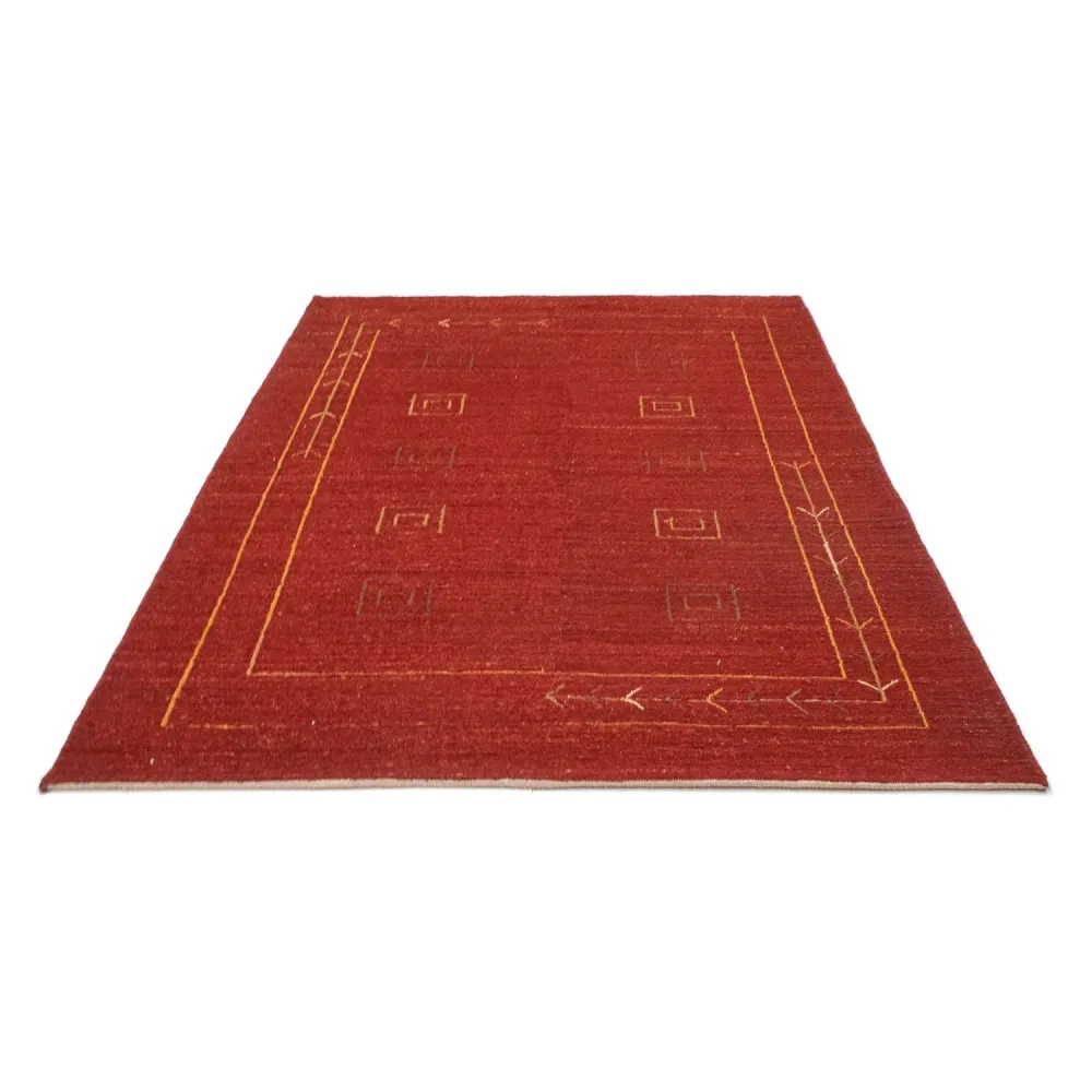 Gabbeh-teppe - persisk - 196 x 146 cm - rød