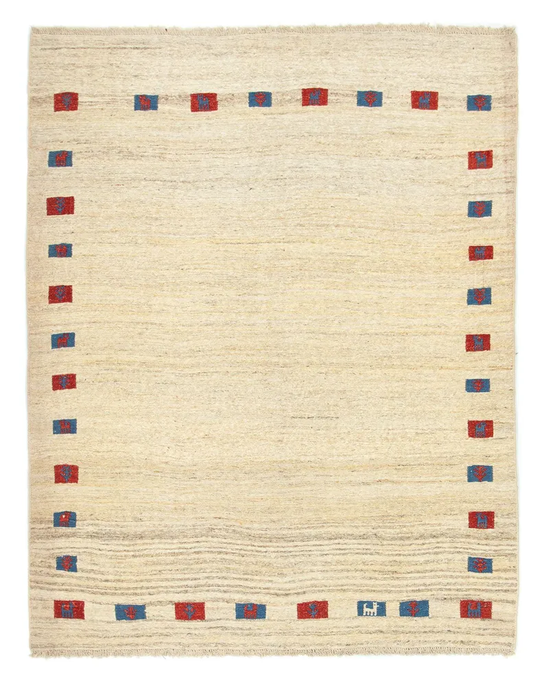Gabbeh-teppe - persisk - 196 x 156 cm - beige