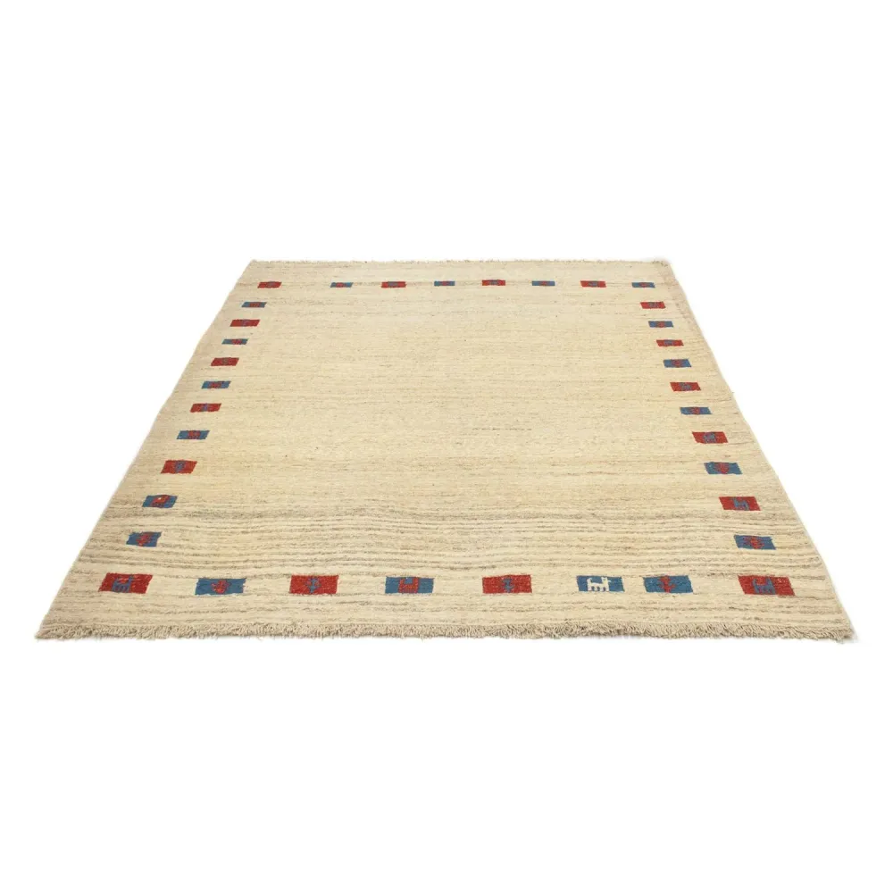 Gabbeh-teppe - persisk - 196 x 156 cm - beige