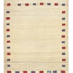 Gabbeh-teppe - persisk - 196 x 156 cm - beige