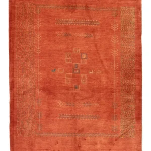 Gabbeh-teppe - persisk - 198 x 151 cm - rust
