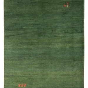 Gabbeh-teppe - persisk - 203 x 147 cm - mørkegrønn