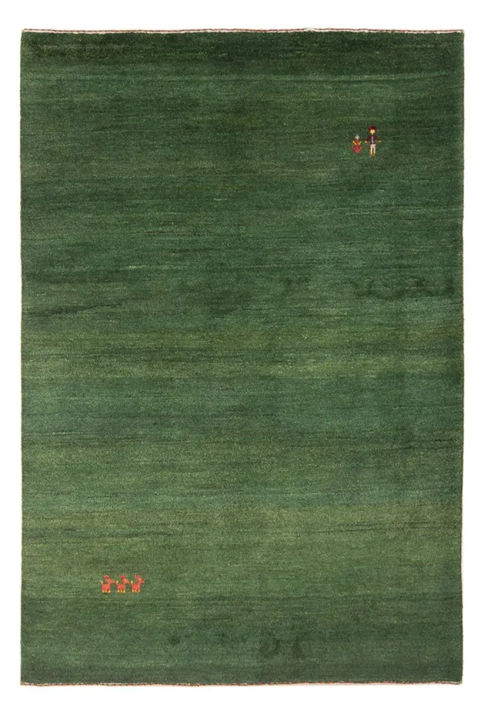 Gabbeh-teppe - persisk - 203 x 147 cm - mørkegrønn
