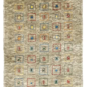 Gabbeh-teppe - persisk - 206 x 154 cm - flerfarget