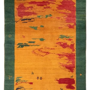 Gabbeh-teppe - persisk - 207 x 163 cm - flerfarget