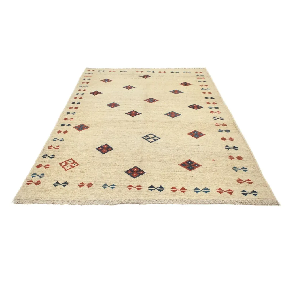 Gabbeh-teppe - persisk - 232 x 154 cm - beige