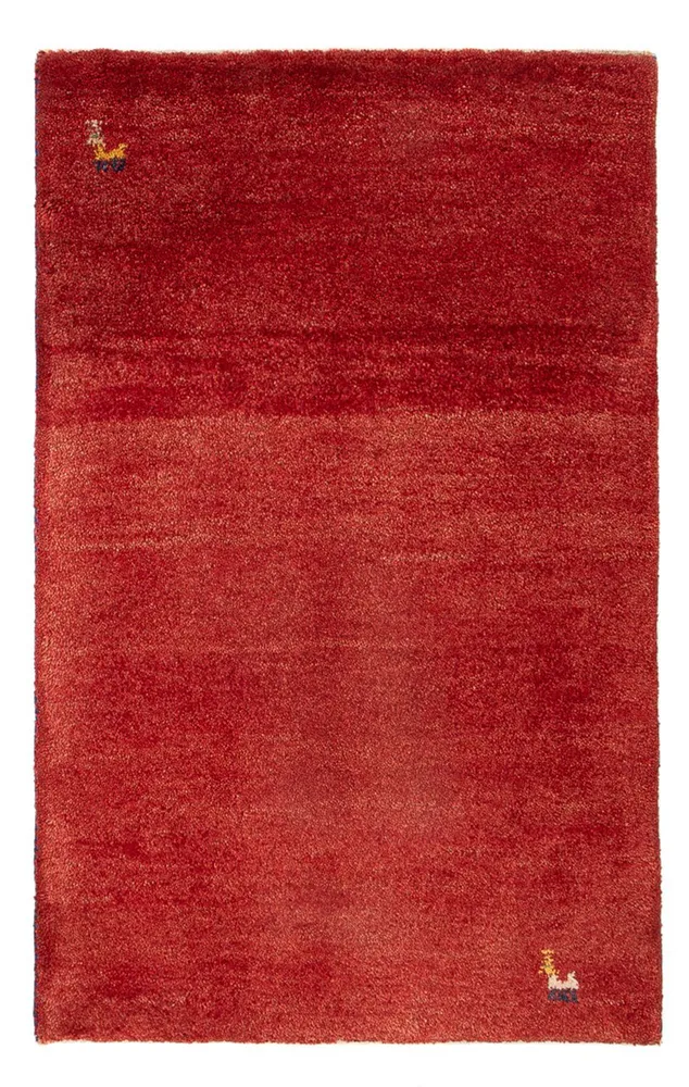 Gabbeh-teppe - persisk - 90 x 62 cm - rød