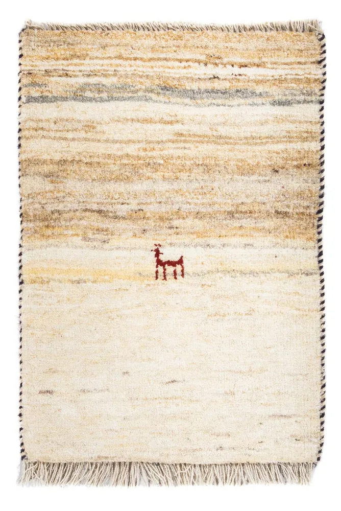 Gabbeh-teppe - persisk - 60 x 40 cm - beige