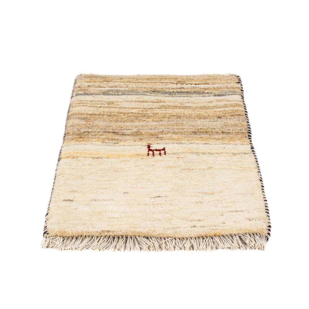 Gabbeh-teppe - persisk - 60 x 40 cm - beige