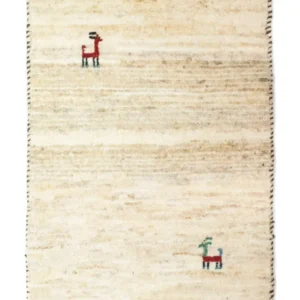 Gabbeh-teppe - persisk - 60 x 40 cm - beige