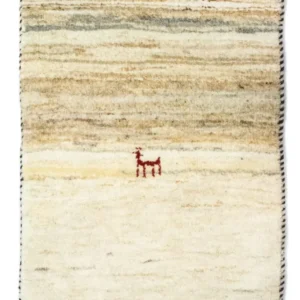 Gabbeh-teppe - persisk - 60 x 40 cm - beige