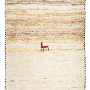 Gabbeh-teppe - persisk - 60 x 40 cm - beige