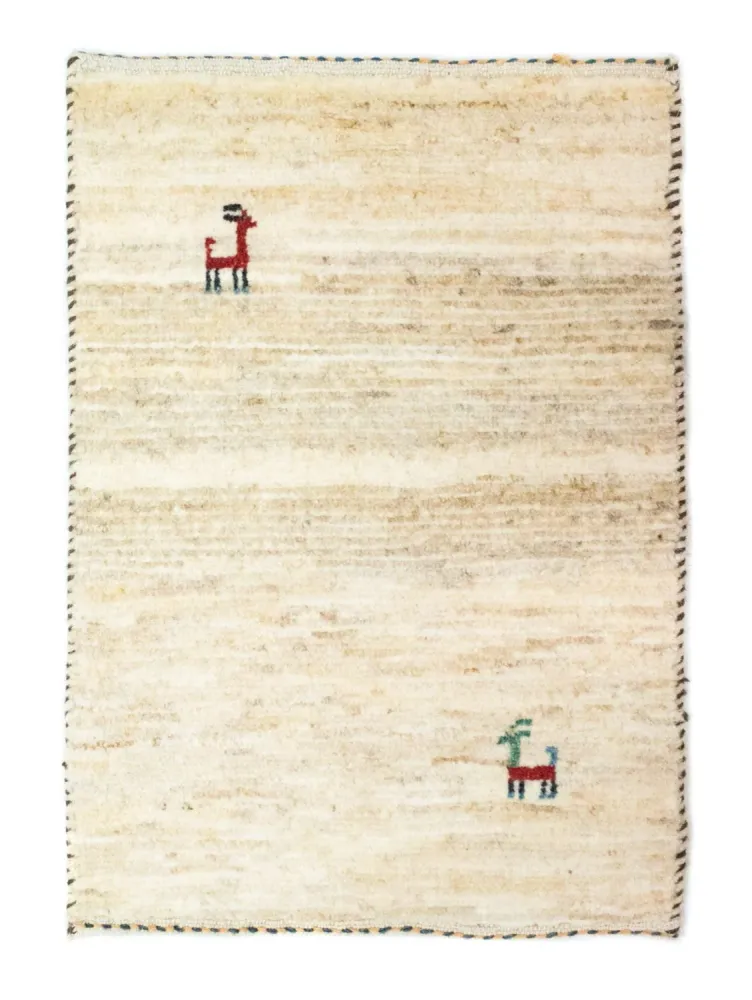 Gabbeh-teppe - persisk - 60 x 40 cm - beige