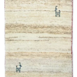 Gabbeh-teppe - persisk - 60 x 40 cm - beige
