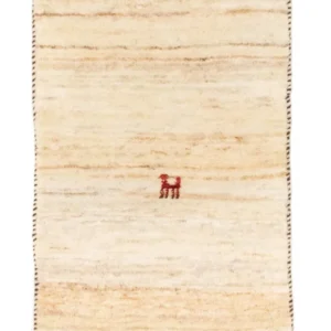 Gabbeh-teppe - persisk - 60 x 40 cm - beige