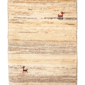 Gabbeh-teppe - persisk - 60 x 40 cm - beige