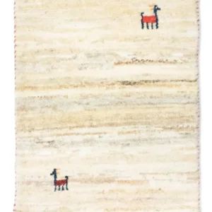 Gabbeh-teppe - persisk - 60 x 40 cm - beige