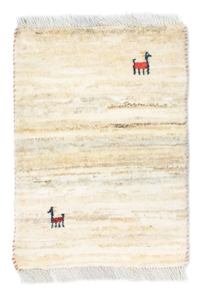 Gabbeh-teppe - persisk - 60 x 40 cm - beige