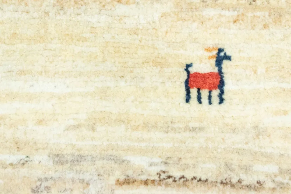Gabbeh-teppe - persisk - 60 x 40 cm - beige