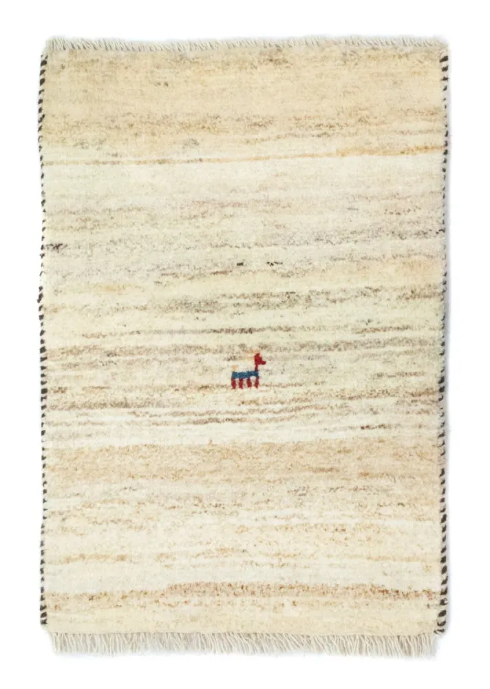 Gabbeh-teppe - persisk - 60 x 40 cm - beige