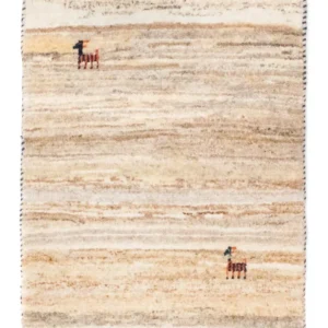 Gabbeh-teppe - persisk - 60 x 40 cm - beige