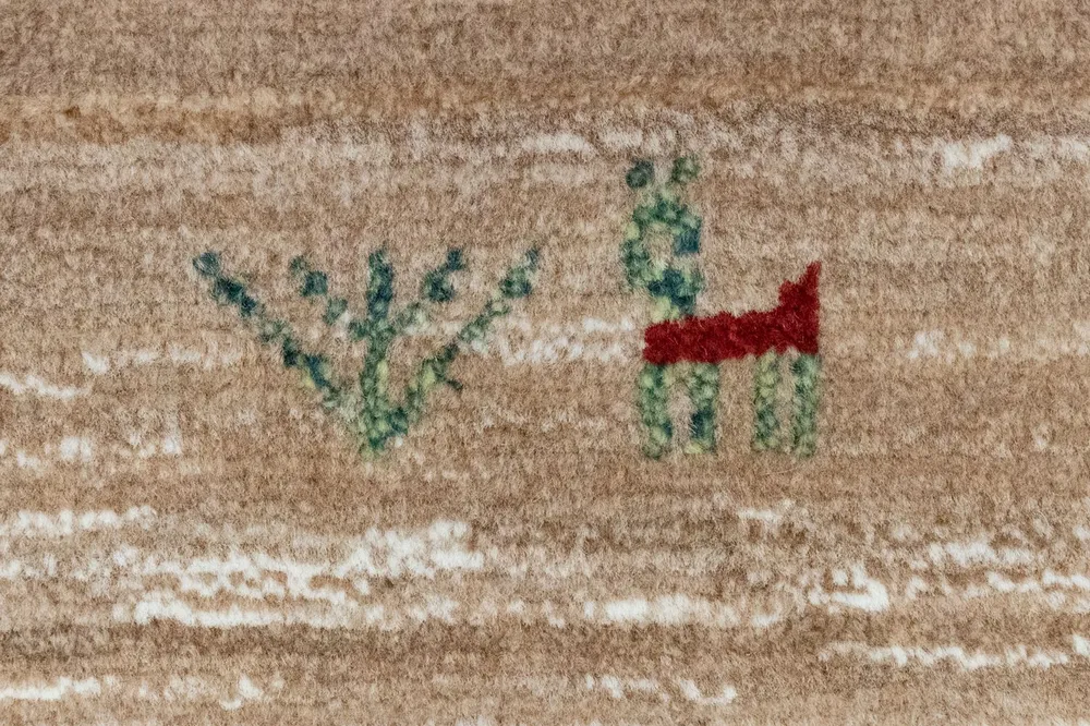 Gabbeh-teppe - persisk - 60 x 40 cm - brun