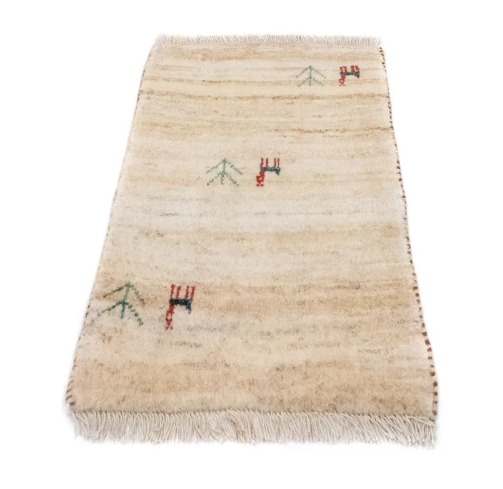 Gabbeh-teppe - persisk - 60 x 40 cm - brun