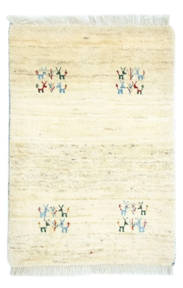 Gabbeh-teppe - persisk - 90 x 64 cm - flerfarget