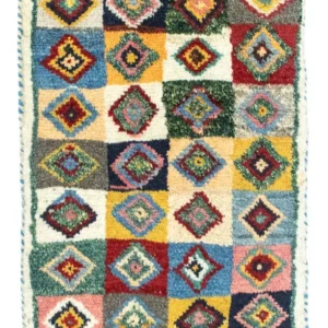 Gabbeh-teppe - persisk - 60 x 40 cm - flerfarget
