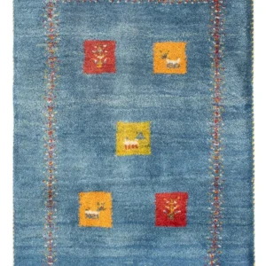 Gabbeh-teppe - persisk - 87 x 59 cm - flerfarget