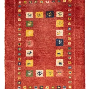 Gabbeh-teppe - persisk - 88 x 59 cm - flerfarget