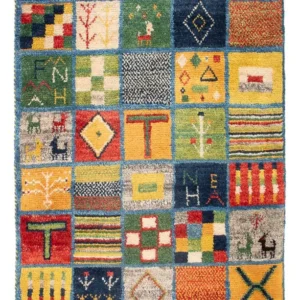 Gabbeh-teppe - persisk - 98 x 61 cm - flerfarget