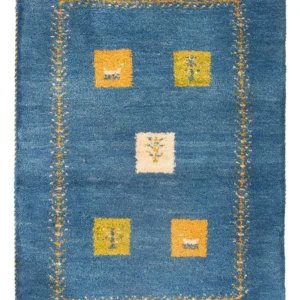 Gabbeh-teppe - persisk - 89 x 59 cm - flerfarget