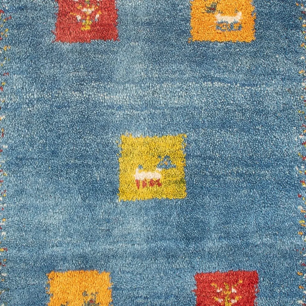 Gabbeh-teppe - persisk - 87 x 59 cm - flerfarget