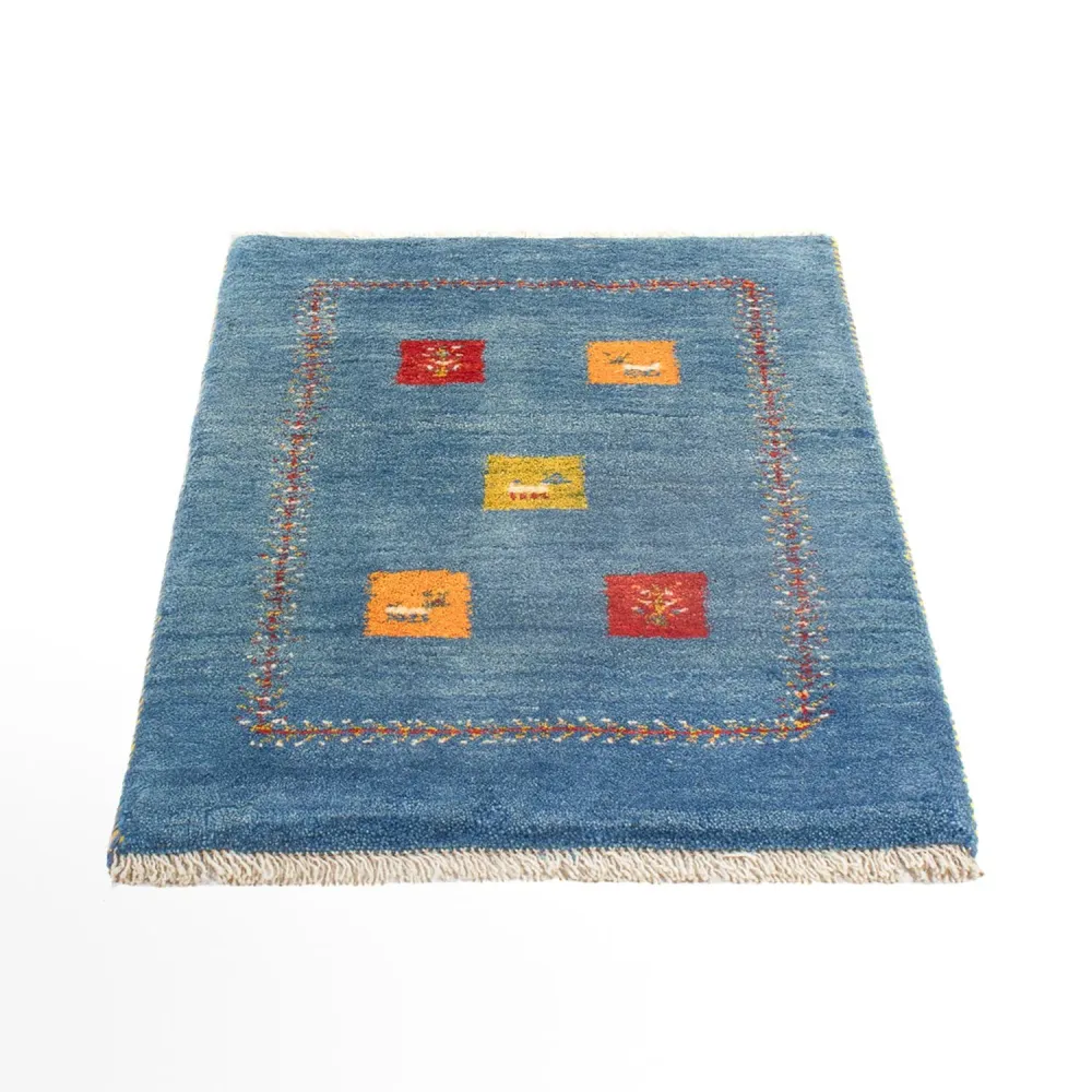 Gabbeh-teppe - persisk - 87 x 59 cm - flerfarget