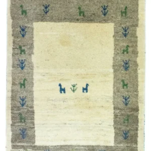 Gabbeh-teppe - persisk - 88 x 67 cm - flerfarget
