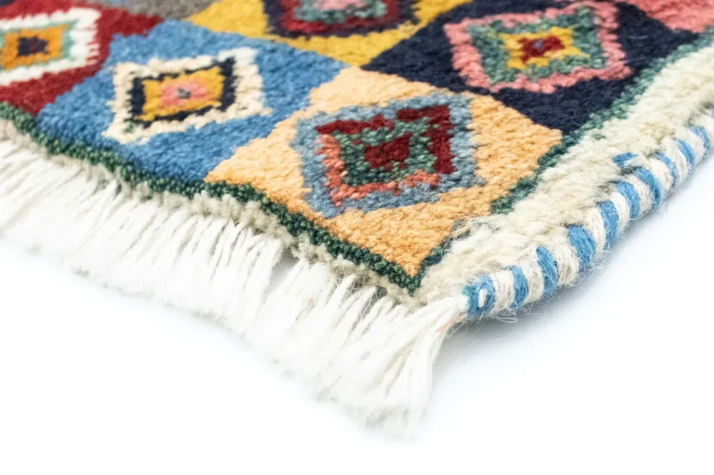Gabbeh-teppe - persisk - 60 x 40 cm - flerfarget