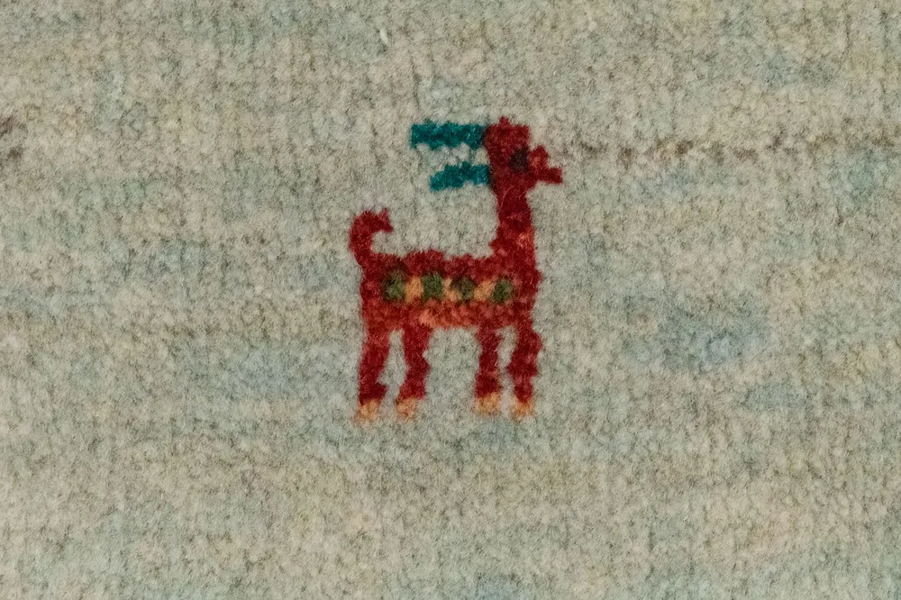 Gabbeh-teppe - persisk - 60 x 40 cm - flerfarget