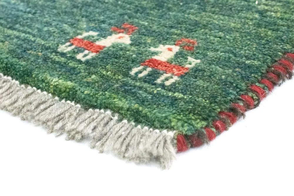 Gabbeh-teppe - persisk - 90 x 60 cm - flerfarget